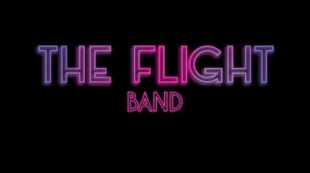 Wedding Band - The flight band logo neon black background